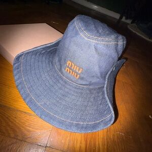 Miu Miu Blue Denim cowboy hat